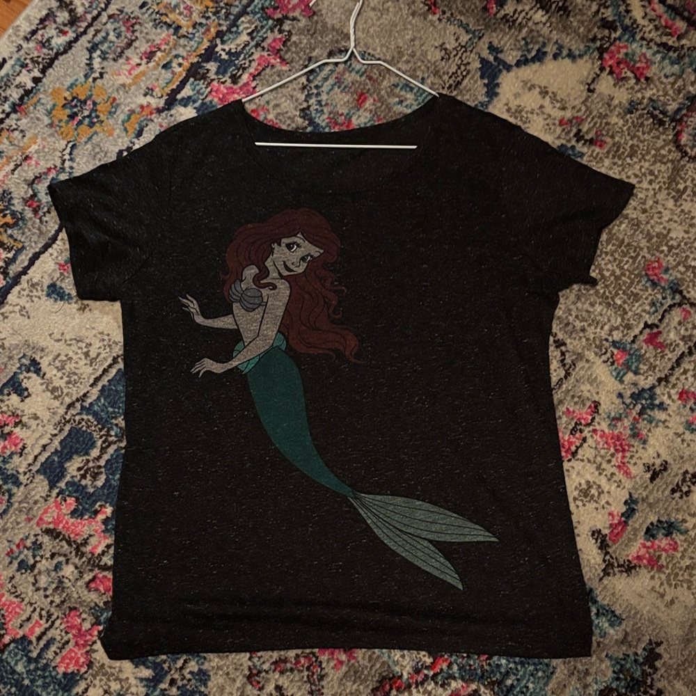 The Little Mermaid black tshirt